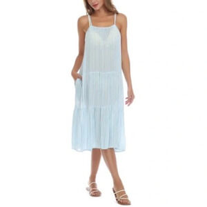 Raviya Women's Tiered Dress Swimsuit Cover up Blue